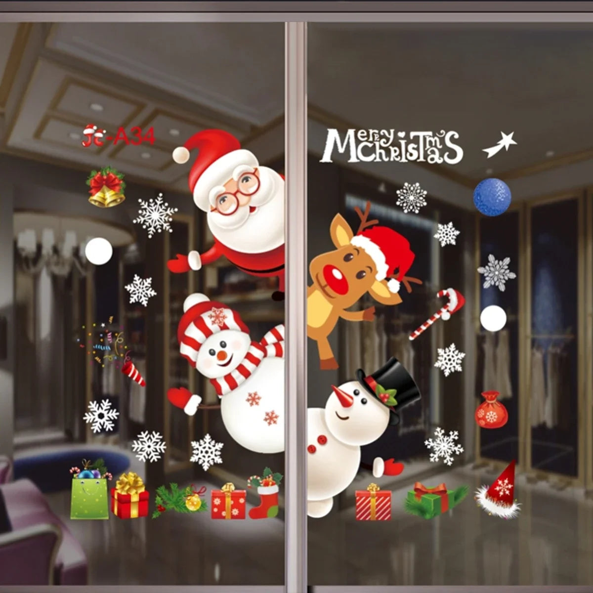 Christmas Wall & Window Stickers – Merry Xmas Home Decor  Holiday Ornaments
