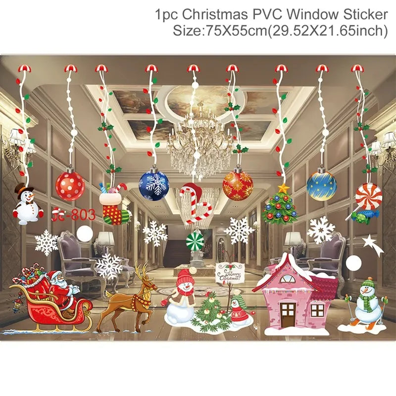 Christmas Wall & Window Stickers – Merry Xmas Home Decor  Holiday Ornaments