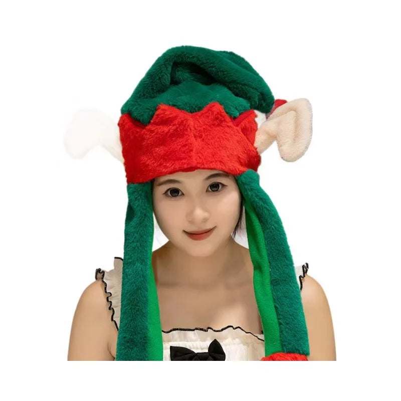 Cute Christmas Plush Hat for Kids – Green Monster, Santa & Deer Winter Warm Hat