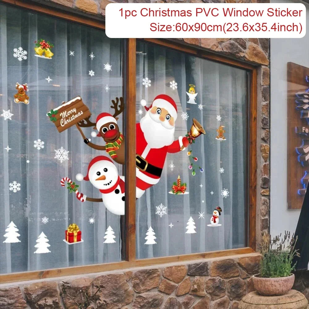 Christmas Wall & Window Stickers – Merry Xmas Home Decor  Holiday Ornaments