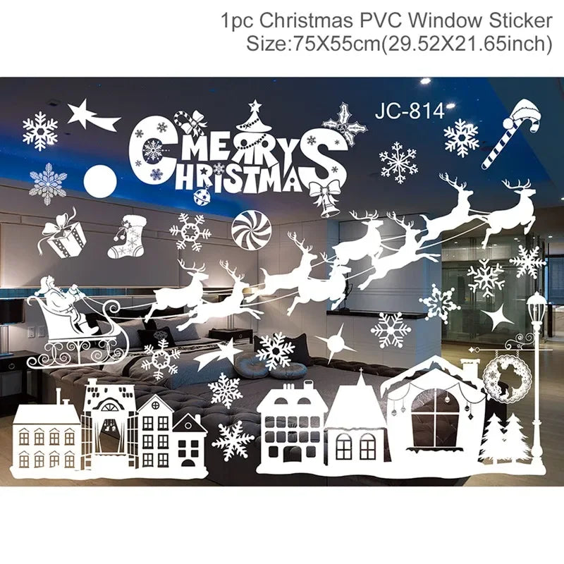 Christmas Wall & Window Stickers – Merry Xmas Home Decor  Holiday Ornaments