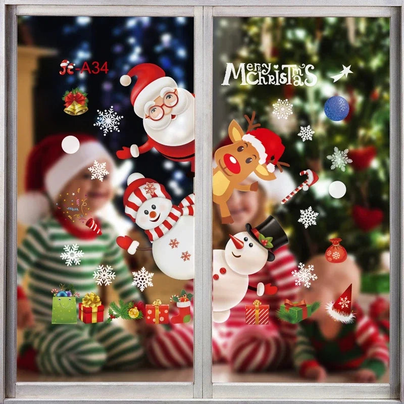Christmas Wall & Window Stickers – Merry Xmas Home Decor  Holiday Ornaments