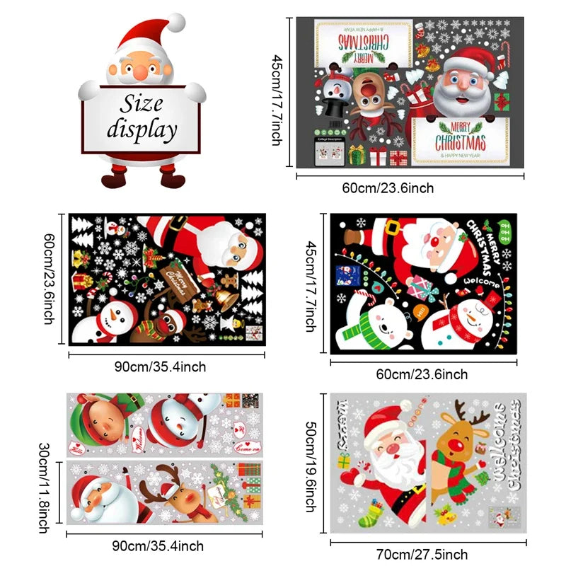 Christmas Wall & Window Stickers – Merry Xmas Home Decor  Holiday Ornaments