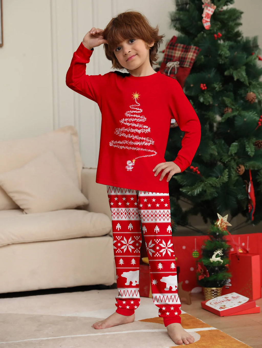 Christmas Family Matching Pajamas – Mom Kids Baby Set
