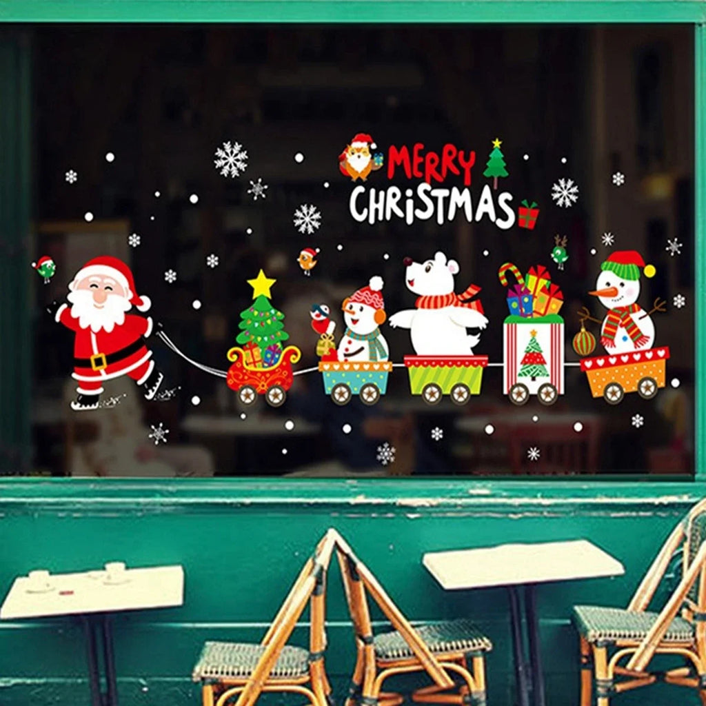 Christmas Wall & Window Stickers – Merry Xmas Home Decor  Holiday Ornaments