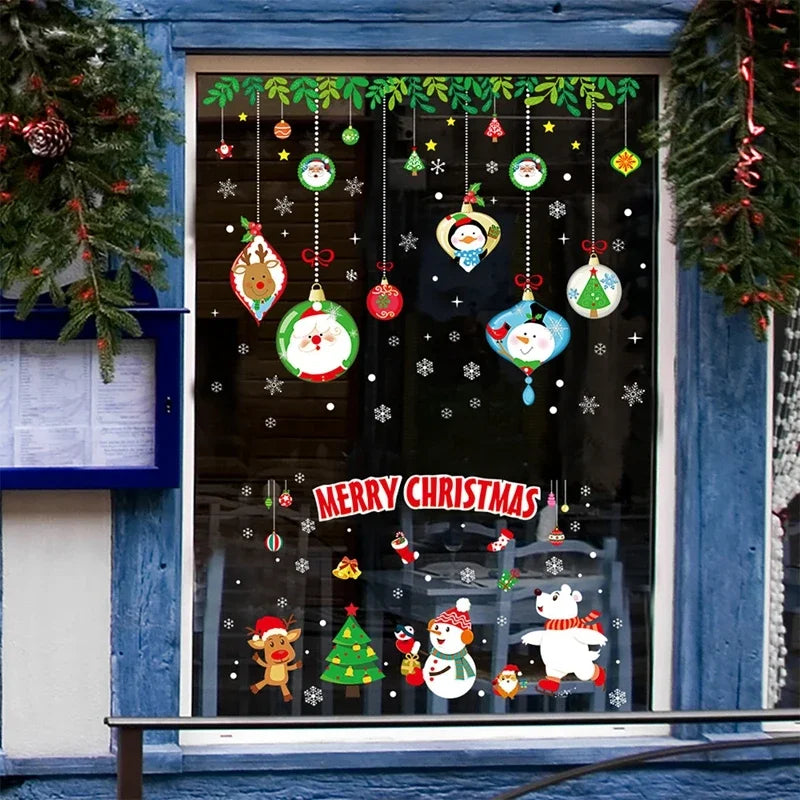 Christmas Wall & Window Stickers – Merry Xmas Home Decor  Holiday Ornaments