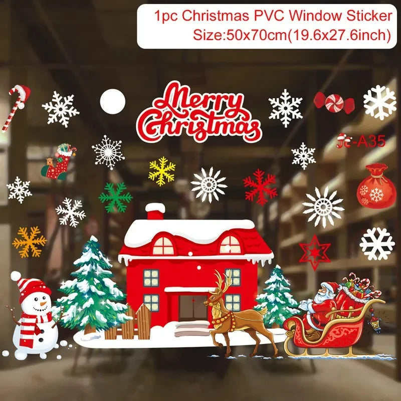 Christmas Wall & Window Stickers – Merry Xmas Home Decor  Holiday Ornaments