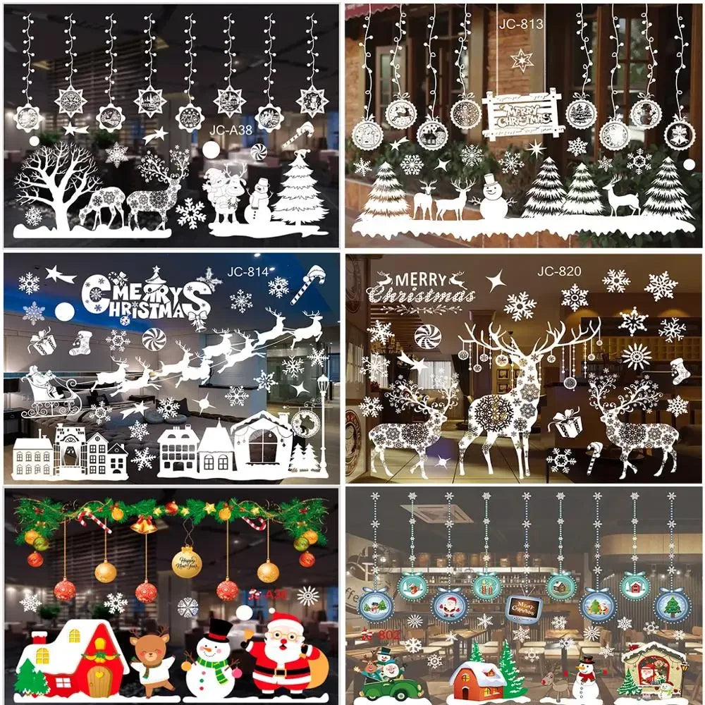 Christmas Wall & Window Stickers – Merry Xmas Home Decor  Holiday Ornaments
