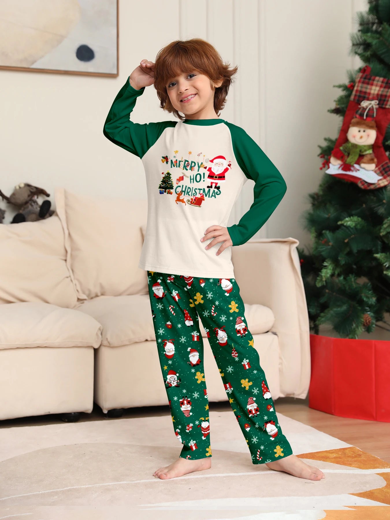 Merry Christmas Family Pajamas Set – Matching Mom Dad Kids Outfit