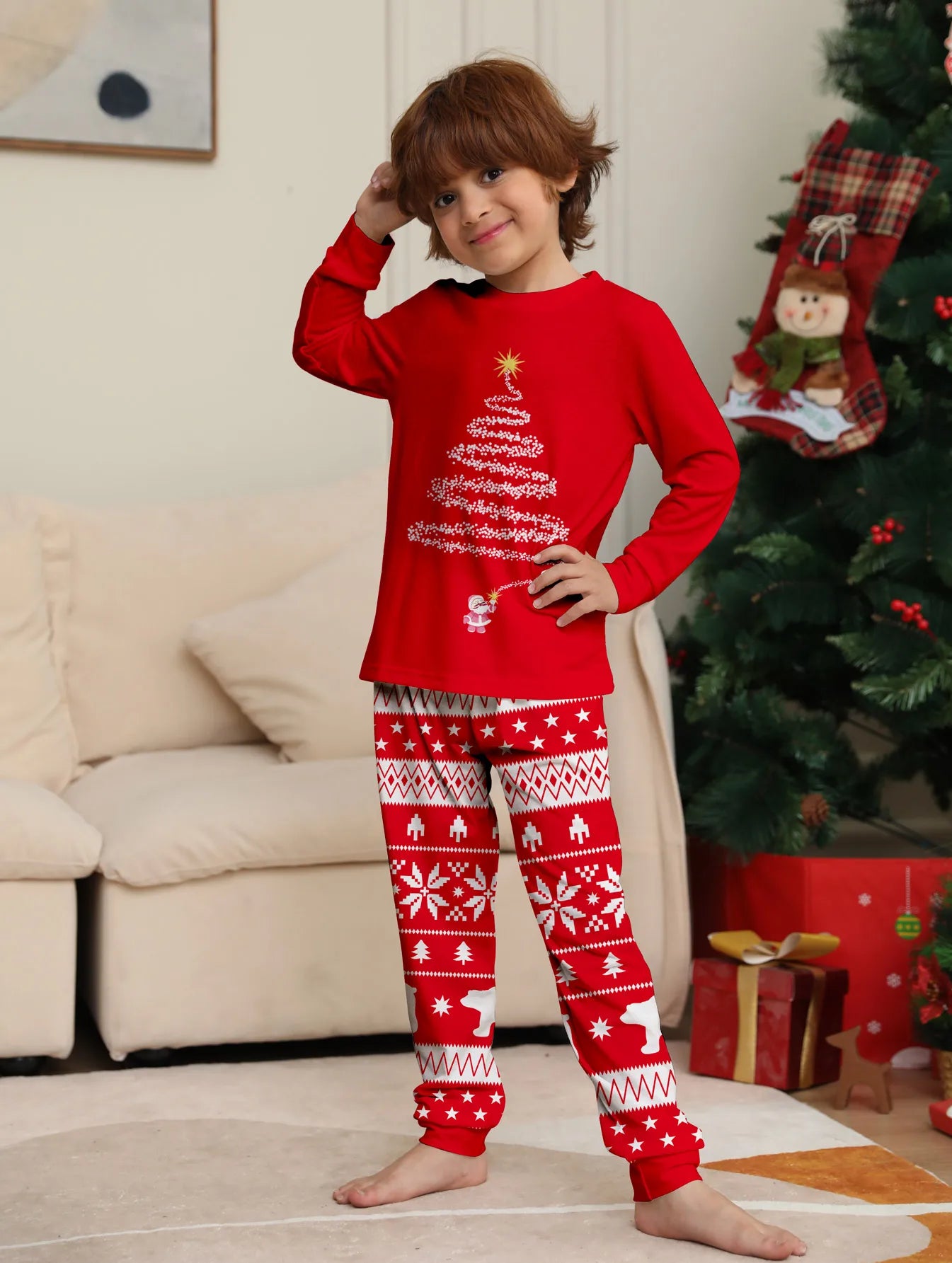 Christmas Family Matching Pajamas – Mom Kids Baby Set